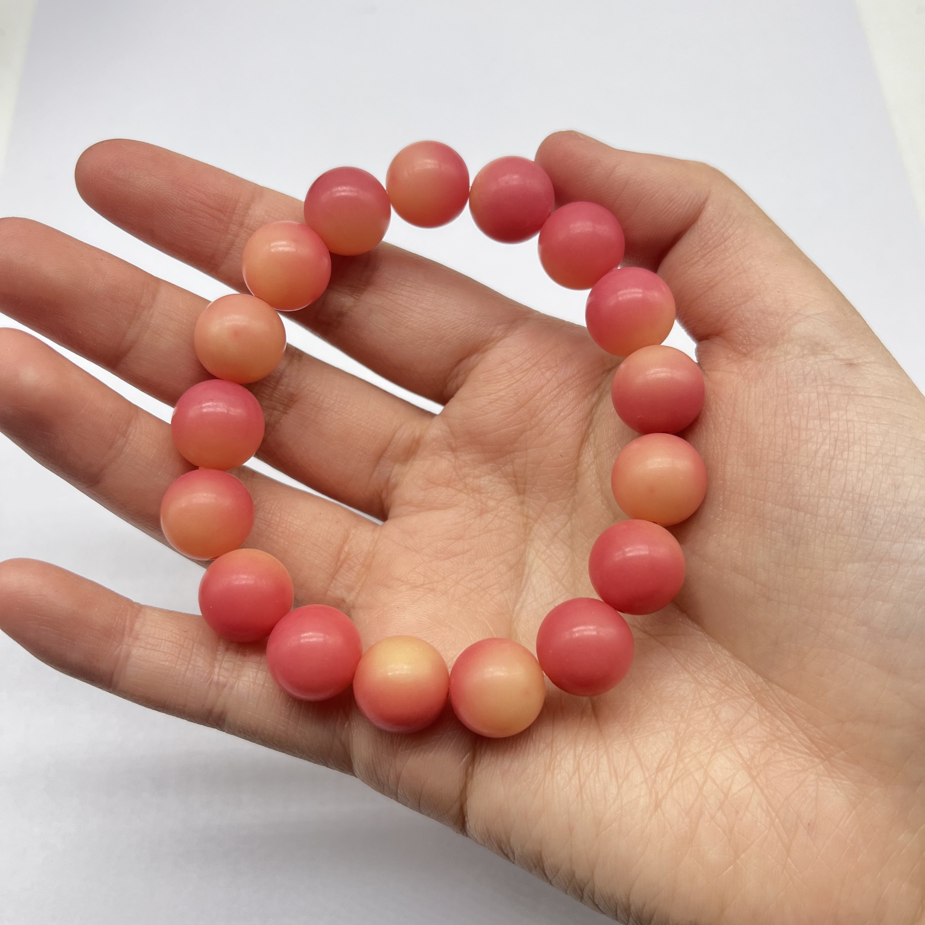 粉菩提单圈手串男女款卡12无礼盒菩提根 3545