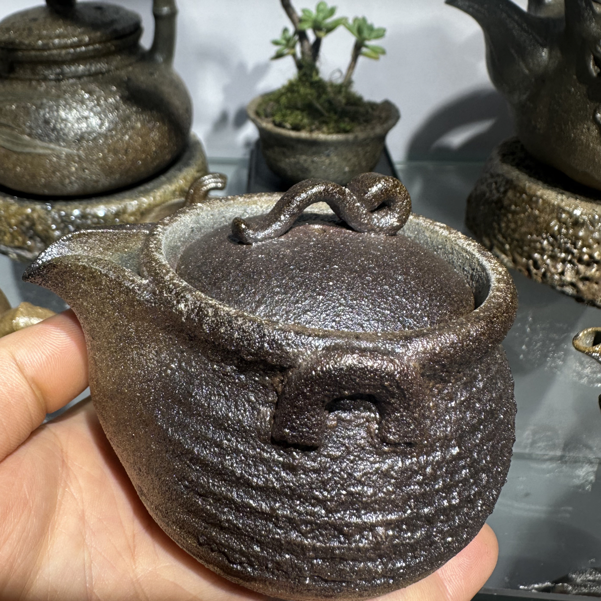特价福利非遗荥窑全手工小容量宝瓶手抓壶泡茶壶150毫升