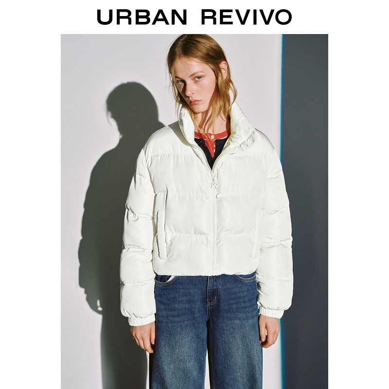 UR2025冬季新款女装休闲简约百搭立领短款棉服UYY150089