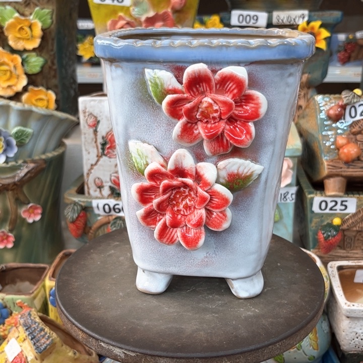 紫砂花盆粗陶材质多肉花盆