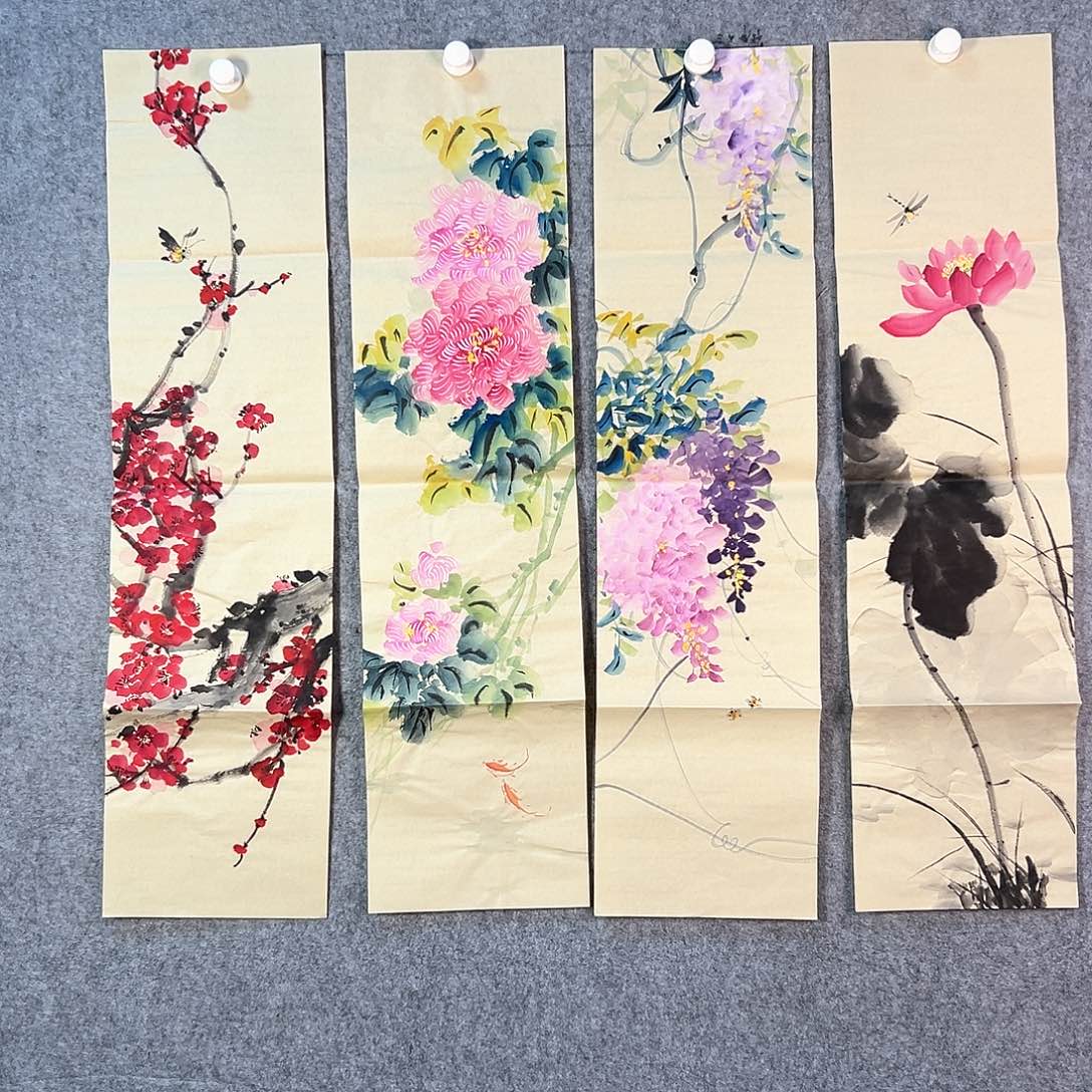 国画398 花鸟等各种鸟类栖息