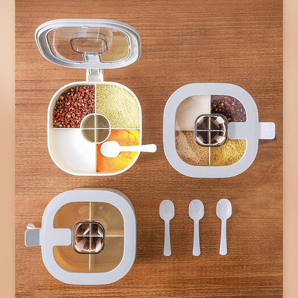 珊谷日本SP四分格调料瓶带盖防潮盐罐调味罐家用盐罐