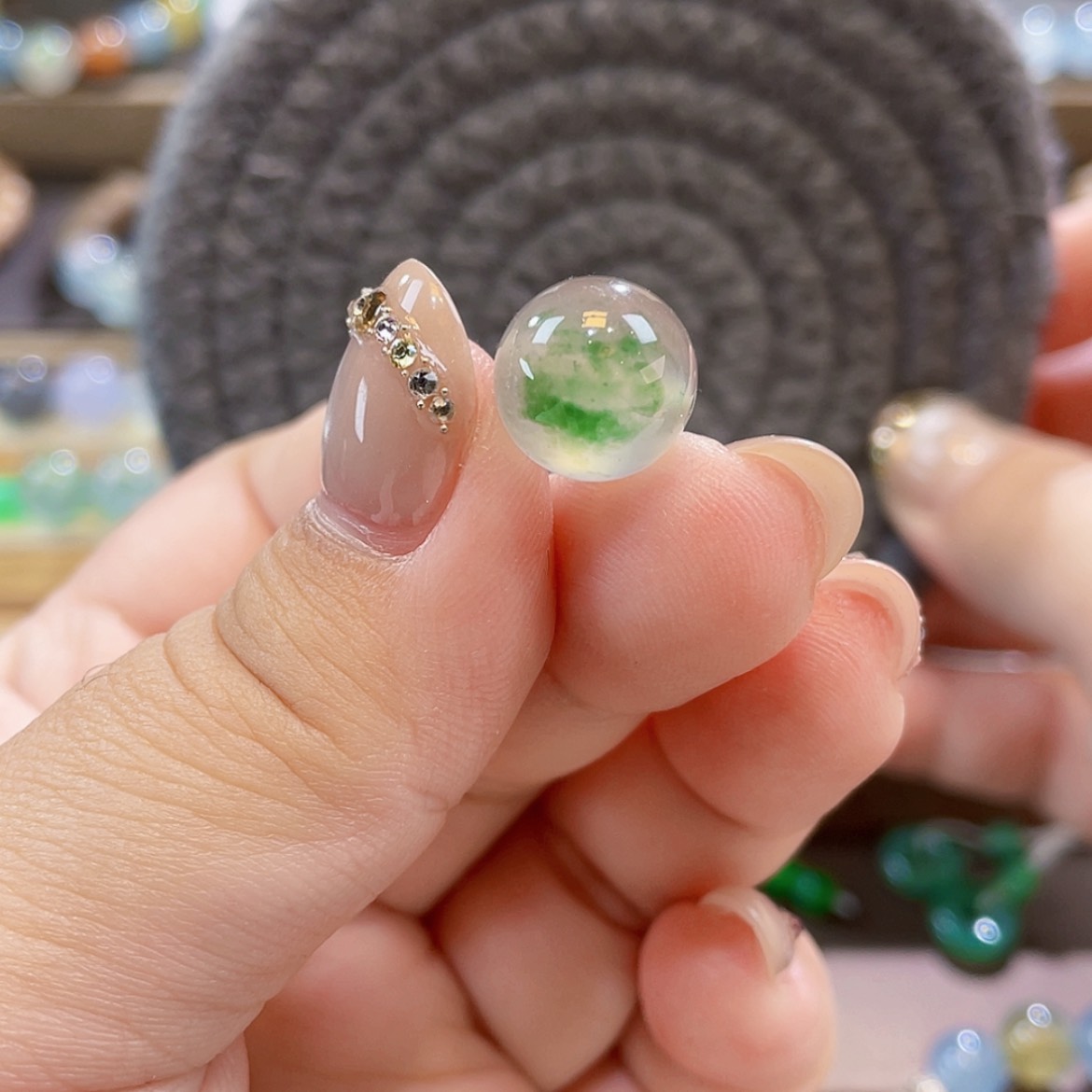 【闪购商品】未镶嵌手链翡翠抹茶冰咖