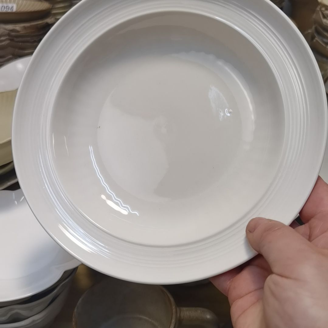 瓷片微瑕螺纹八寸草帽深三个一组