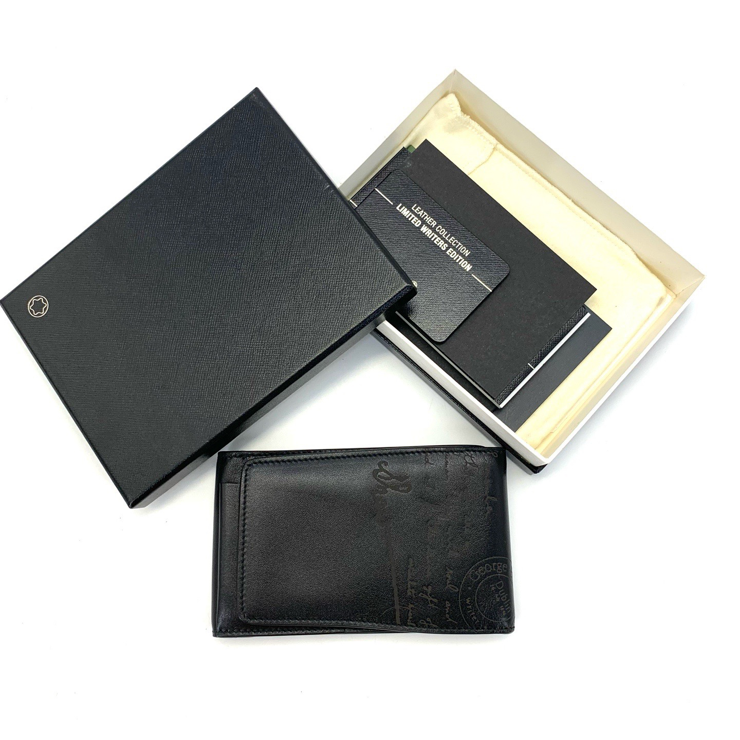 99新 Montblanc/万宝龙 经典全皮多功能钱包卡包 尺13/8 男士时尚