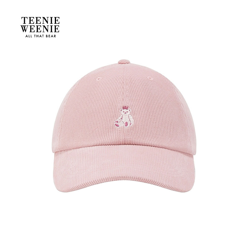 *TEENIEWEENIE bearnova帽子25冬灯芯绒刺绣棒球帽YTAC25FV01T