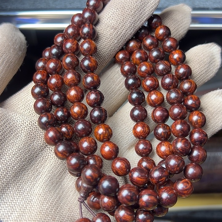 木刀*?海南红降黑金超一档满纹妖孽0.8尺寸108颗688