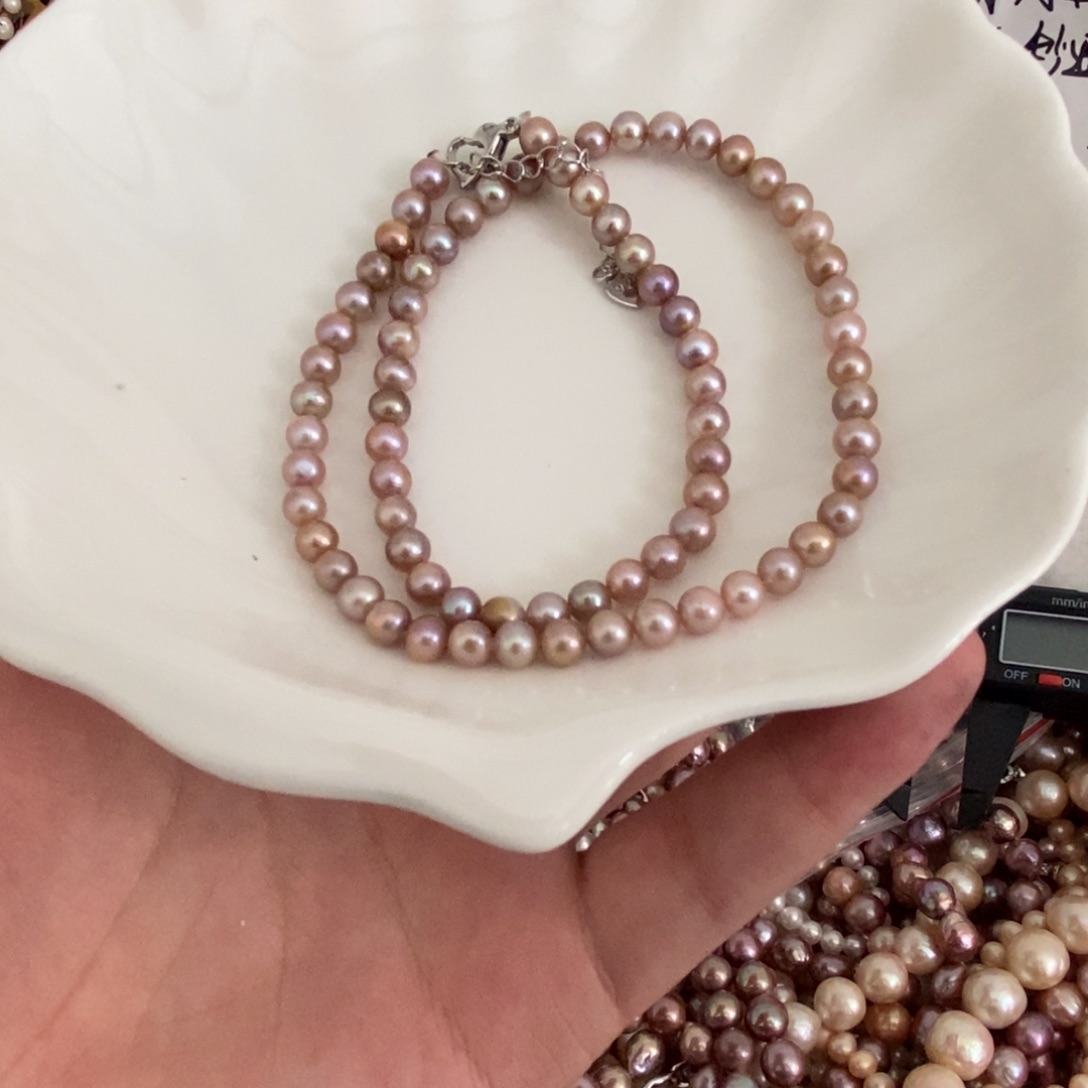 天然淡水珍珠无人工干预银S925镶嵌淡水珍珠5