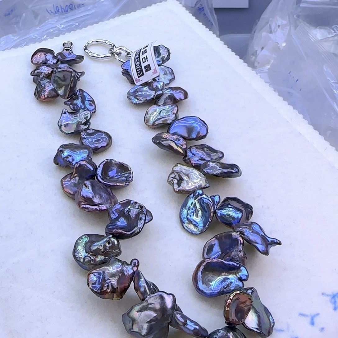 银S925镶嵌项链定制567淡水珍珠