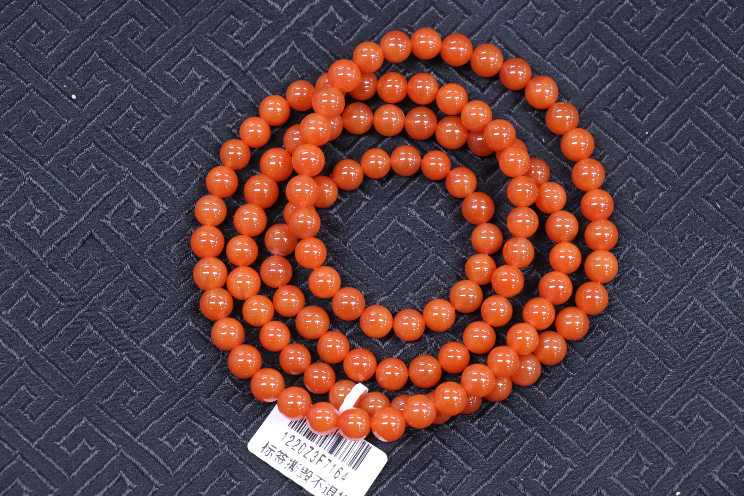 原矿无优化天然南红保山东山廊坡辣椒红6mm多圈