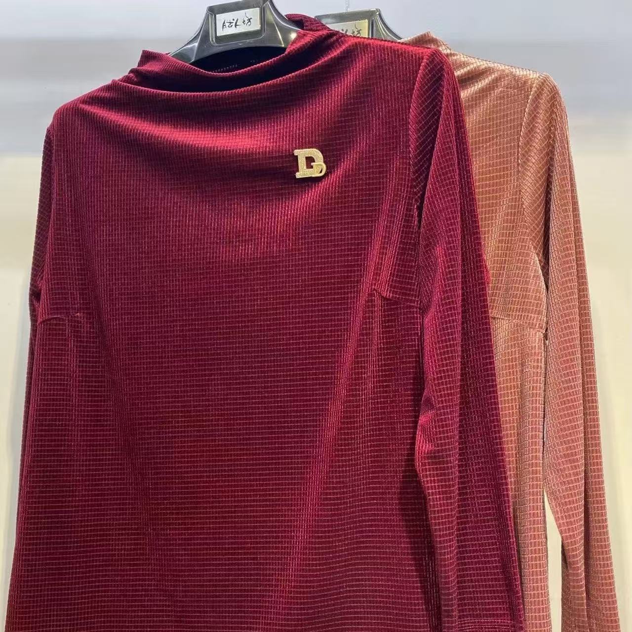 胖人坊大码女装珠光丝绒打底衫3206   衣长69   胸围124