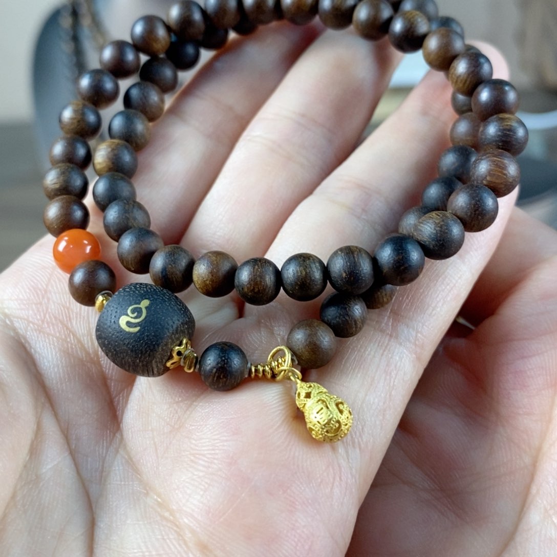 沉香手串达拉干卡6mm双圈