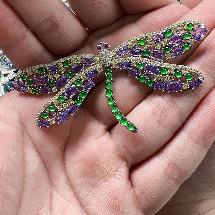 翡翠颈饰未镶嵌天然A货翡翠放漏