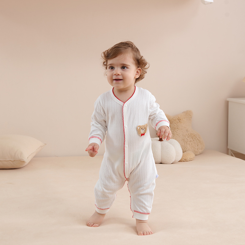 婴儿衣服春秋A类宝宝连体衣纯棉无骨秋装新生儿衣服哈衣爬服睡衣