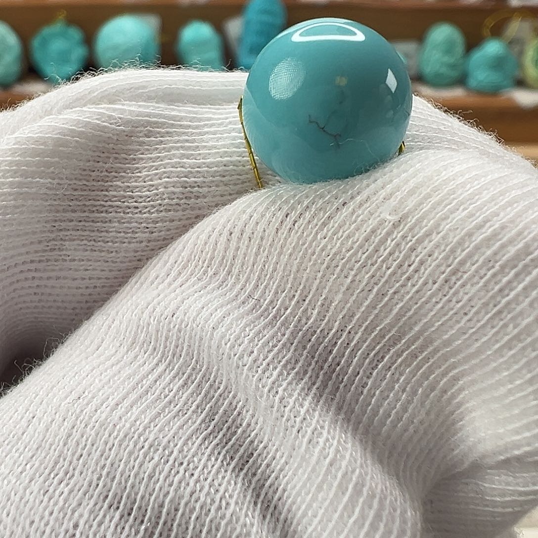 绿松石未镶嵌圆珠