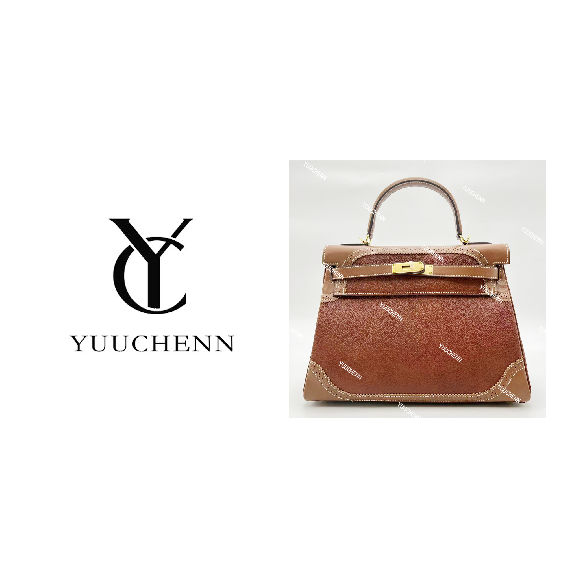 YUUCHENN/32cm原创设计高定真皮包 HH4068