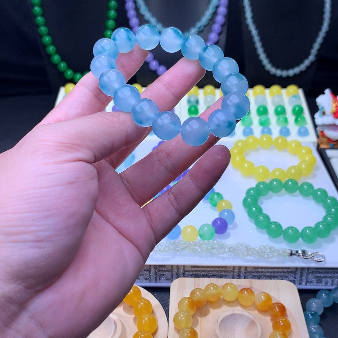 北***巷翡翠散珠散珠手串