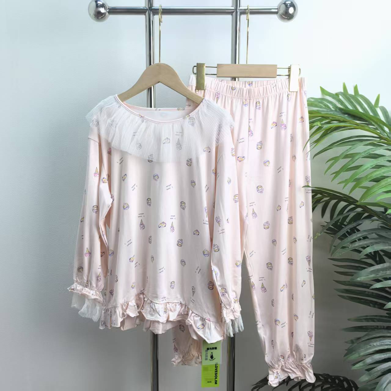 【6015】粉色甜甜蛋糕居家服