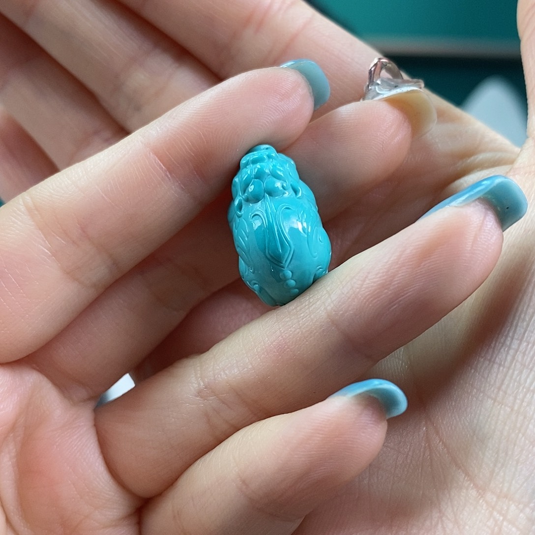 绿松石珠宝奇石未镶嵌飘*