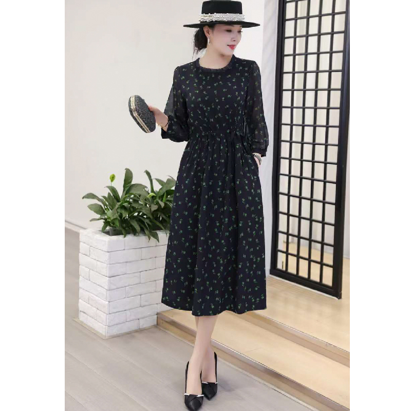 【撤柜断码甩】C1892女装连衣裙气质时尚秋季气质中长款裙子