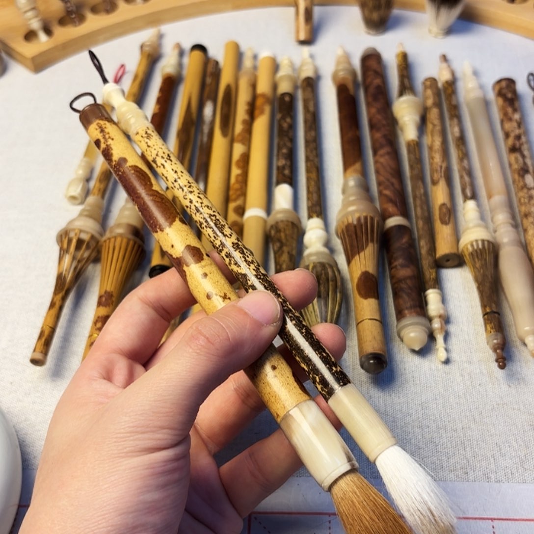 狼毫直筒，兼毫直筒牛角