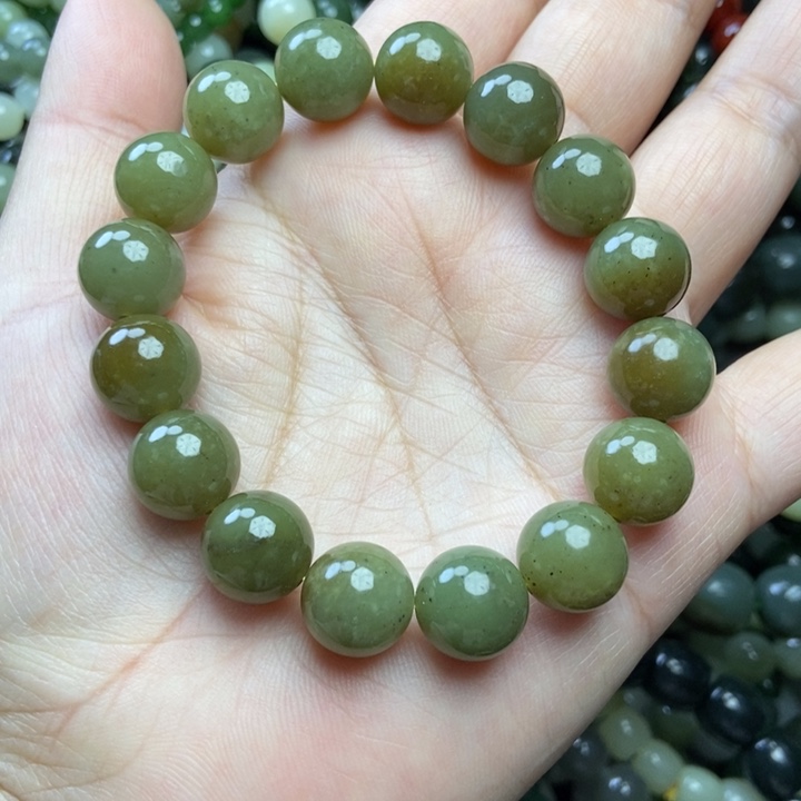 和田玉未镶嵌手链卡12