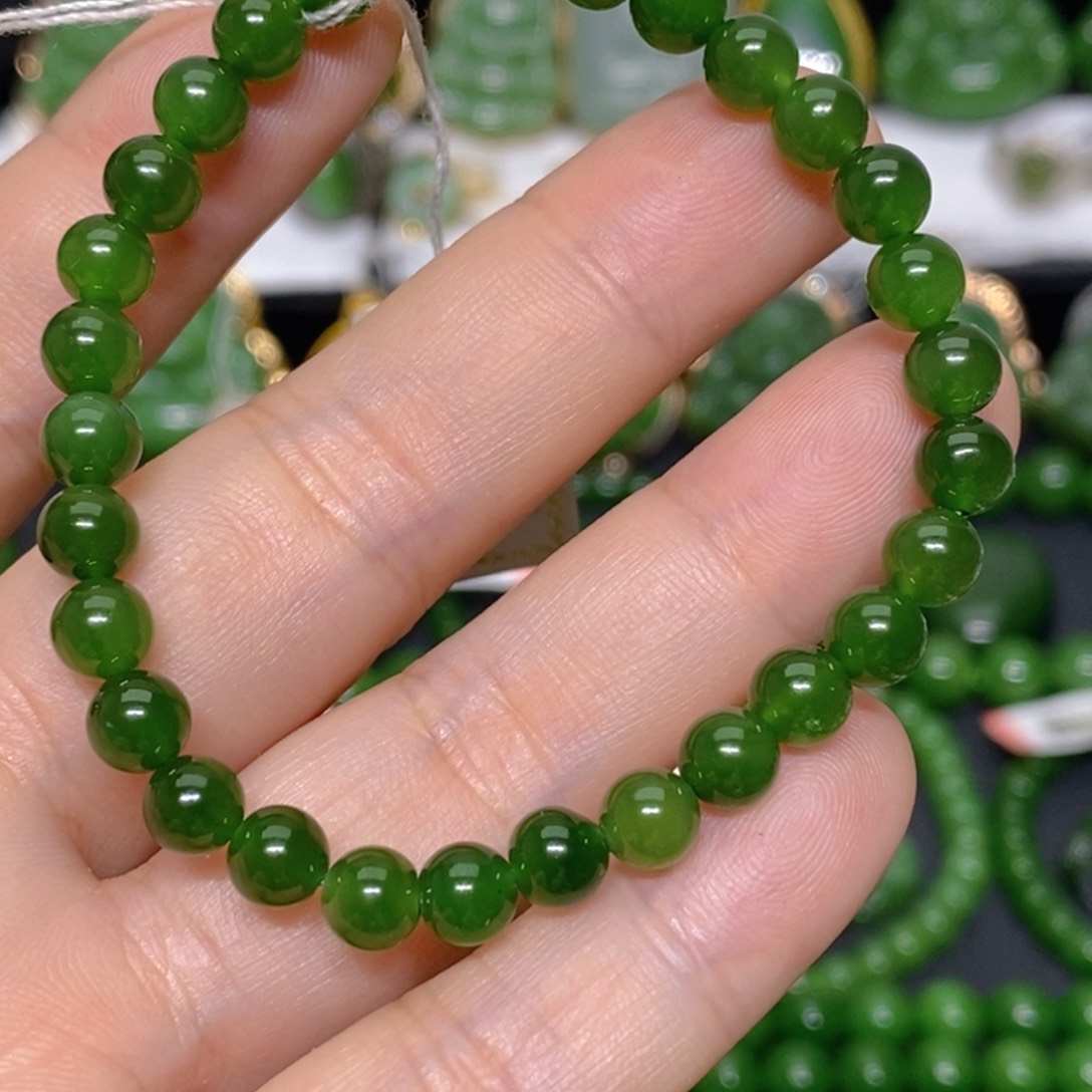 手链未镶嵌和田玉（碧玉）