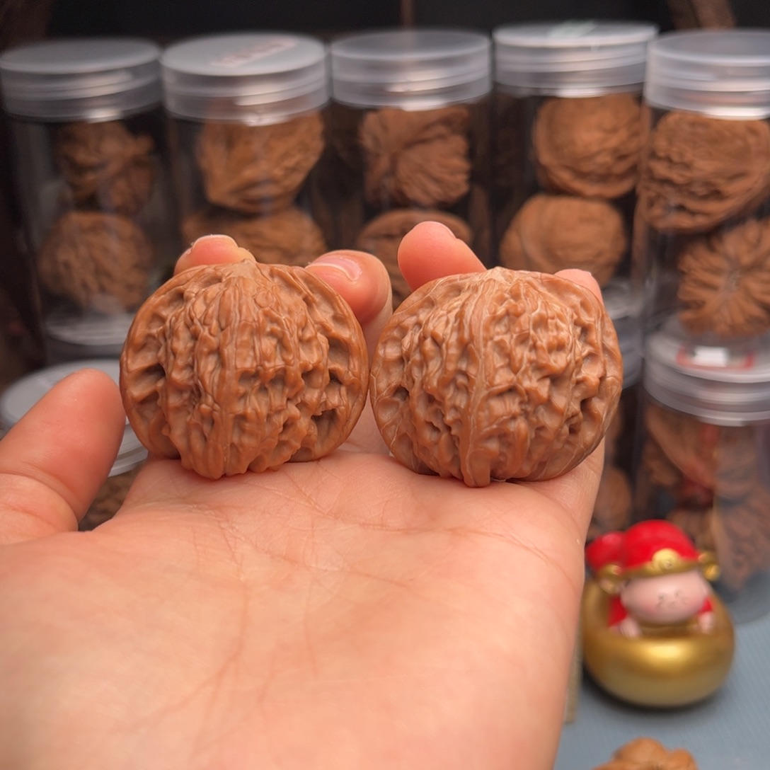 文玩核桃把件磨盘山地魔 40 全品正磨