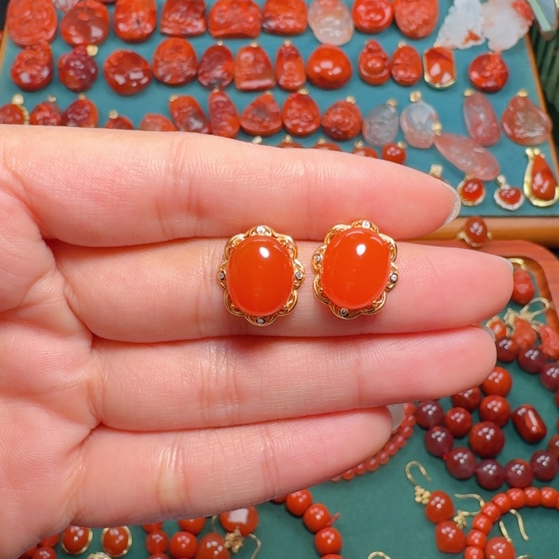 南红玛瑙南红银S925镶嵌