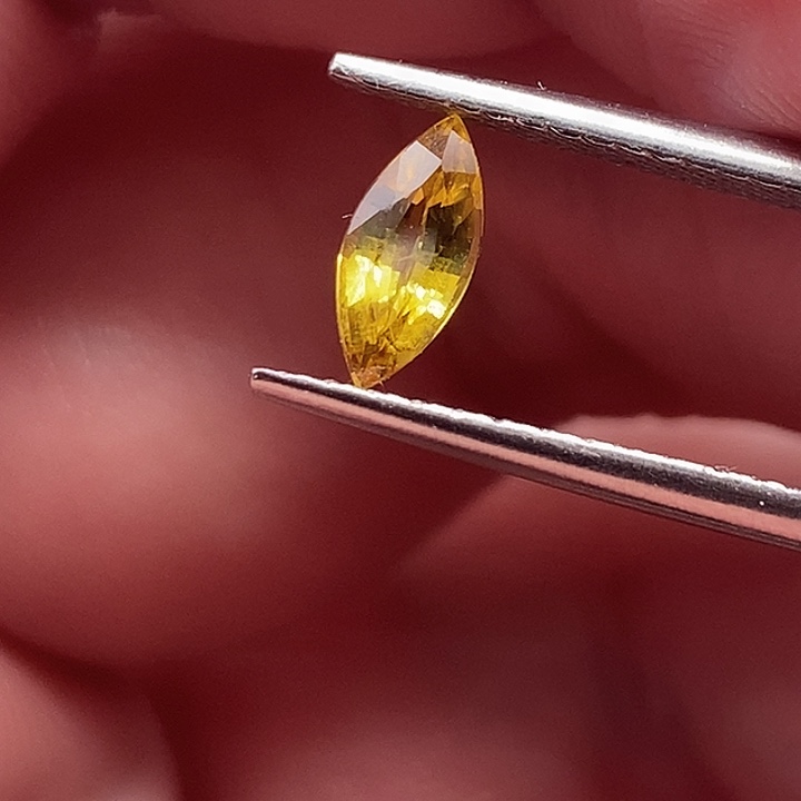 蓝宝石裸石金丝雀