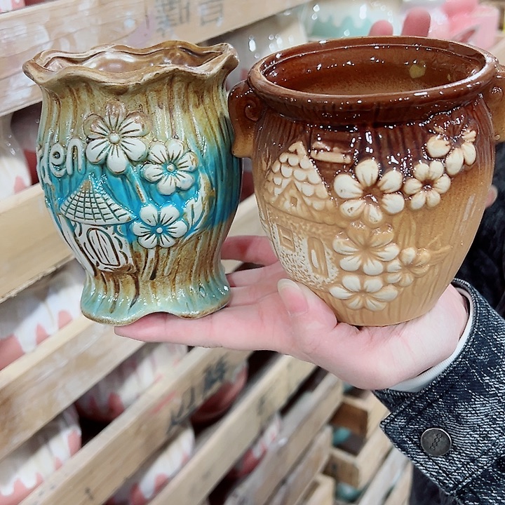 有孔，凑单福利满10元发货陶瓷多肉花盆！