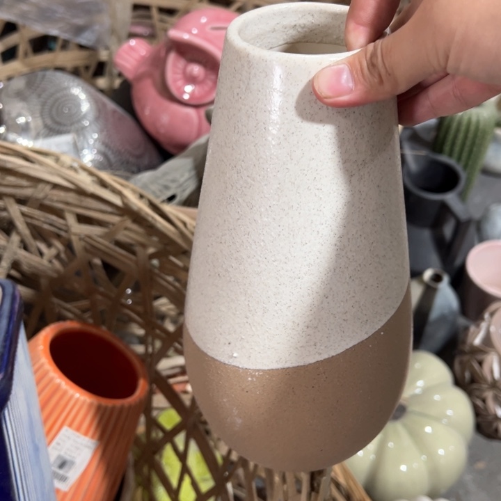 陶瓷花瓶摆件外贸出口（微瑕）高25口6公分