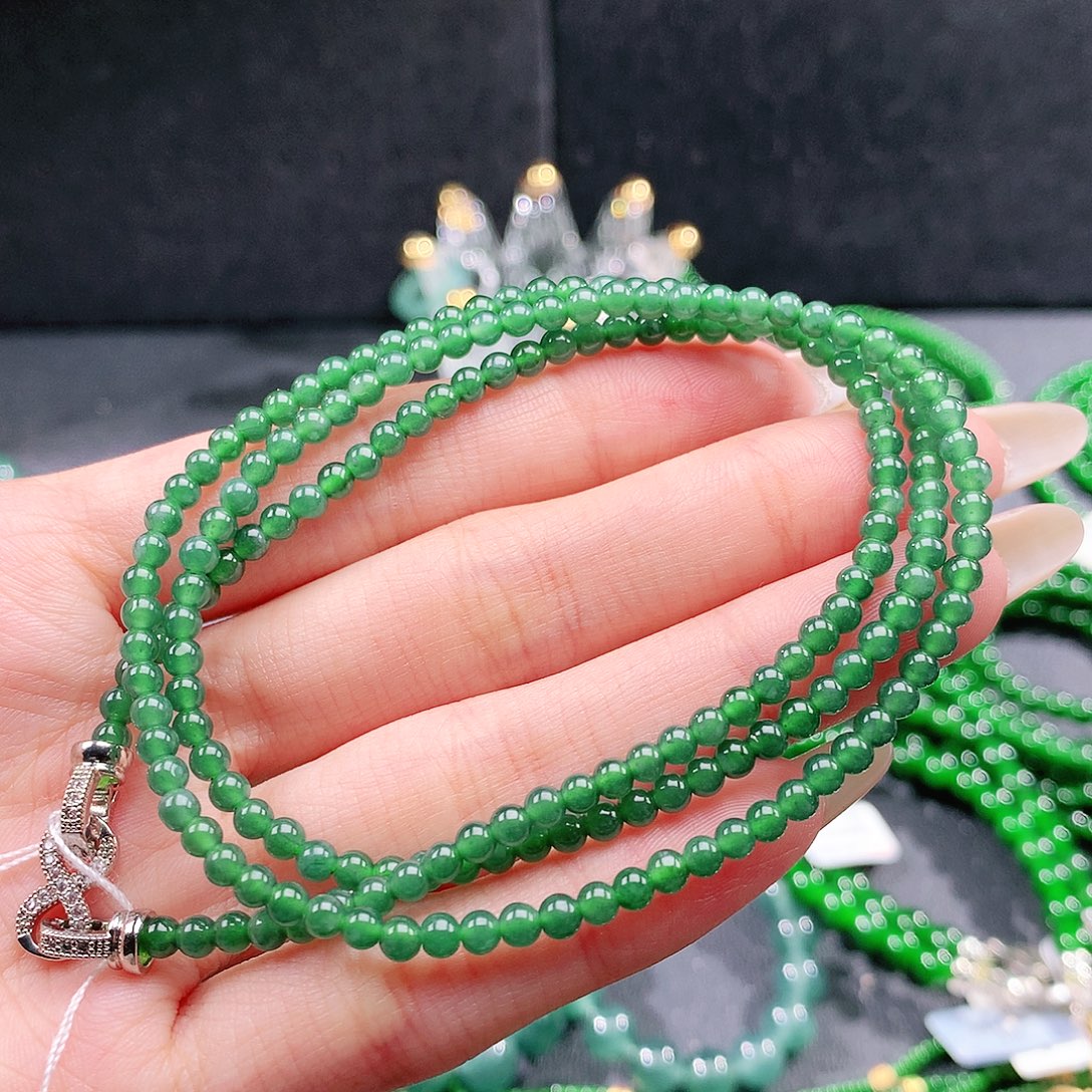 翡翠未镶嵌手链项链3.0