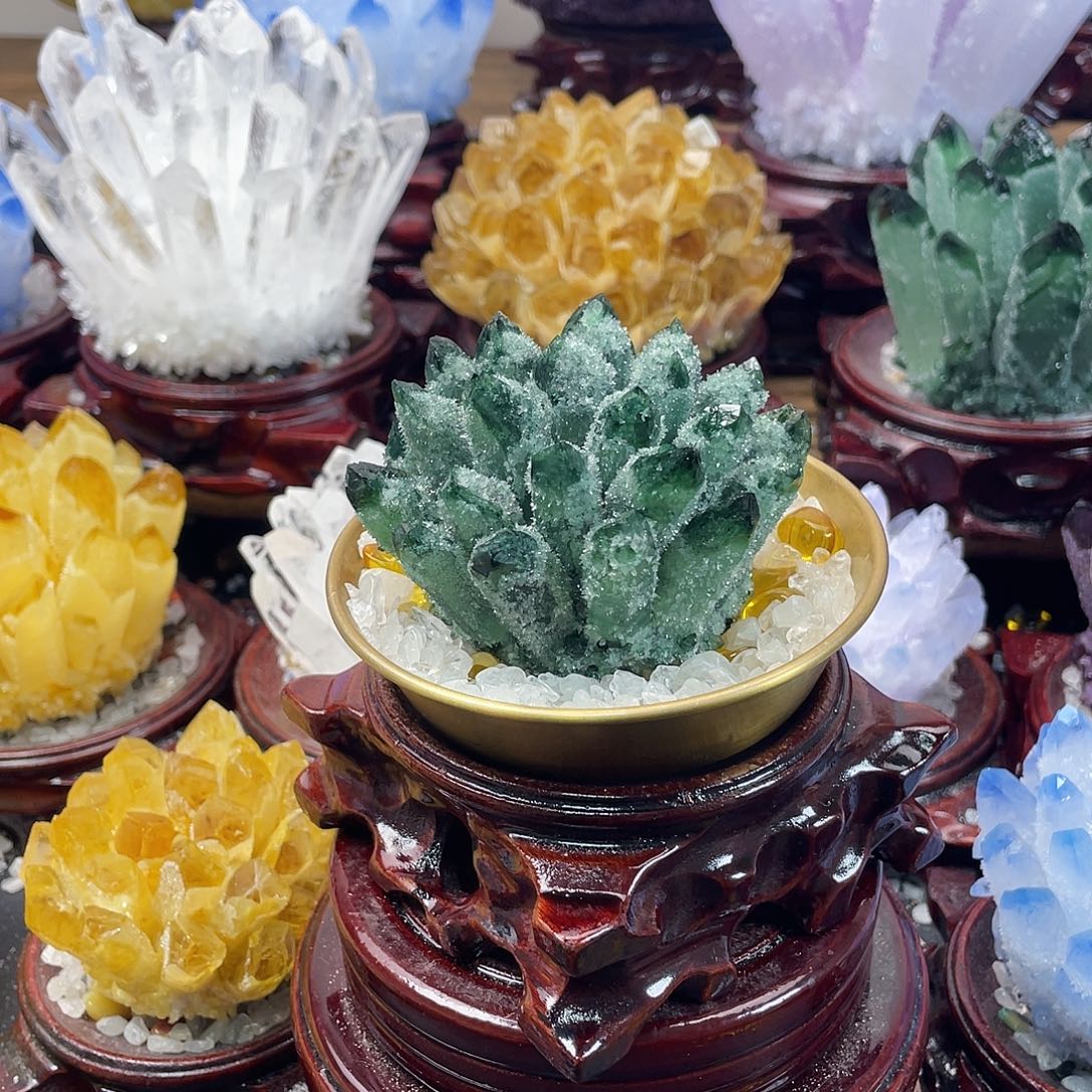 ****友石材天然绿水晶78