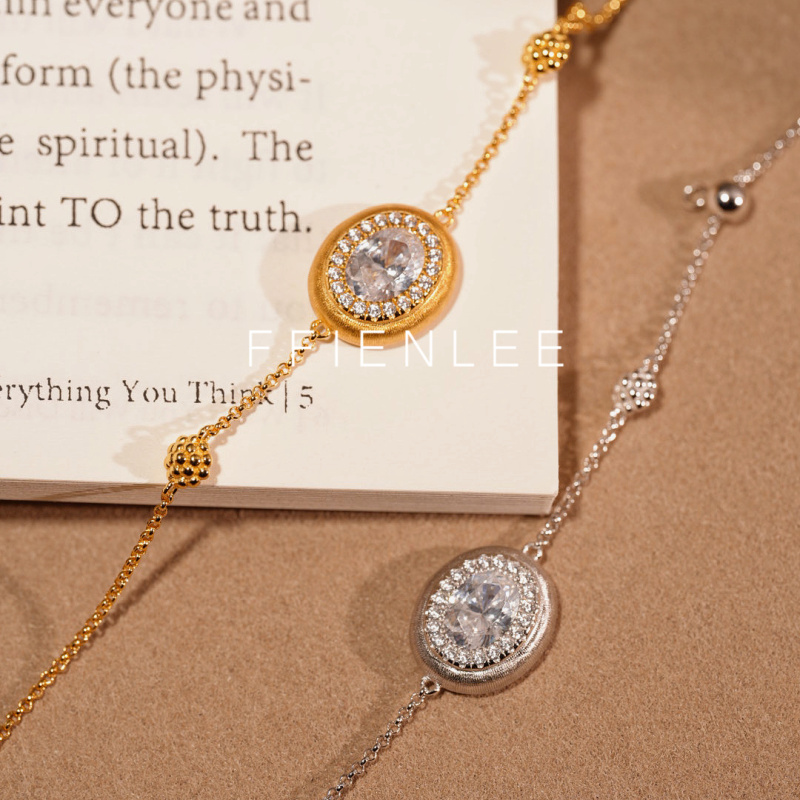 925银合成锆石手链 <月光潮汐>轻奢小众设计手饰女款百搭抽拉手链