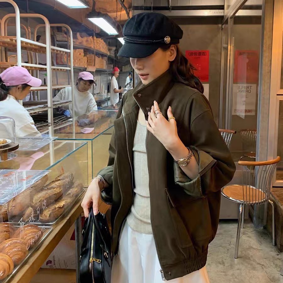 秋季韩版拉链厚款女短外套风衣薄款常规休闲洋气