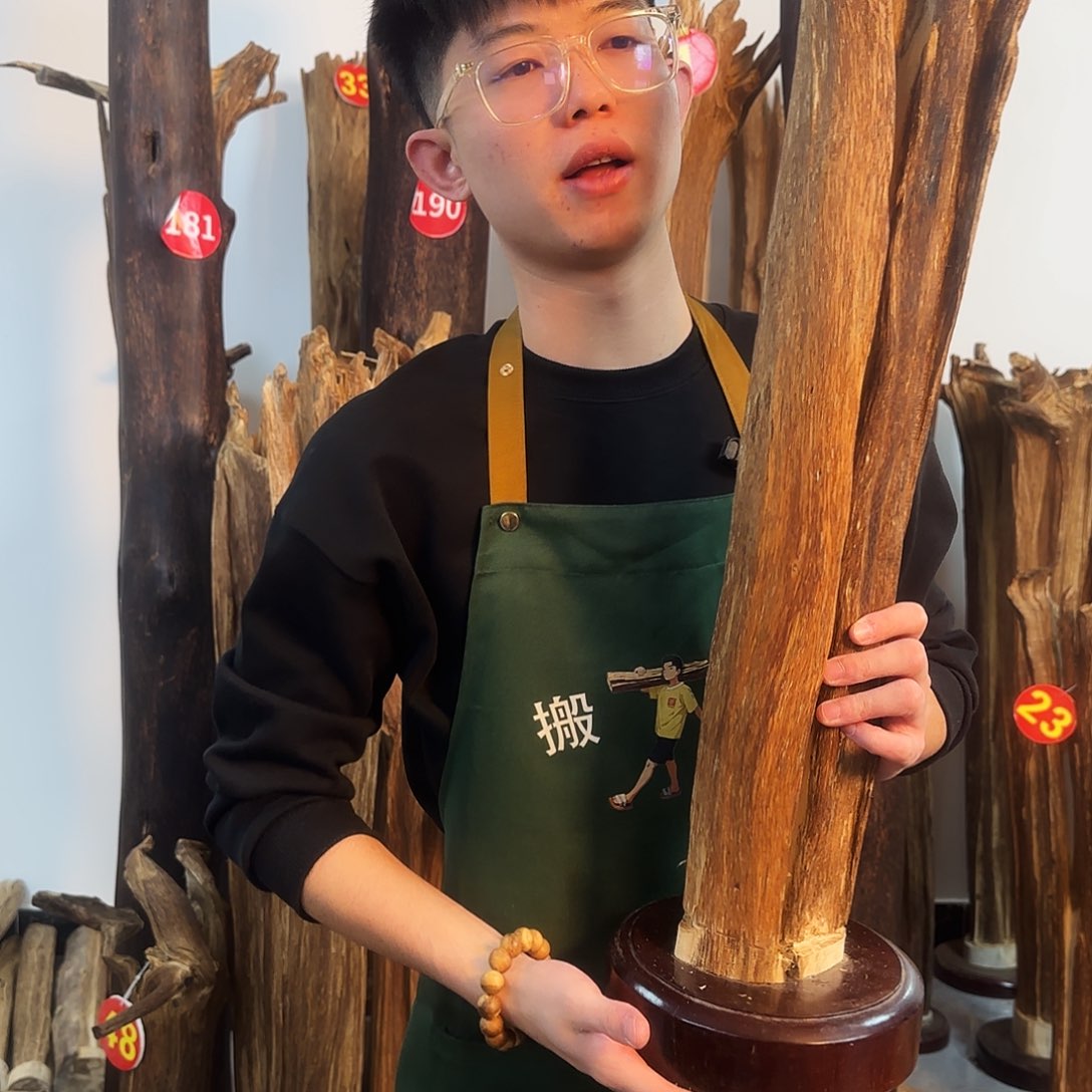 沉香摆件天然沉香原木摆件➕底座