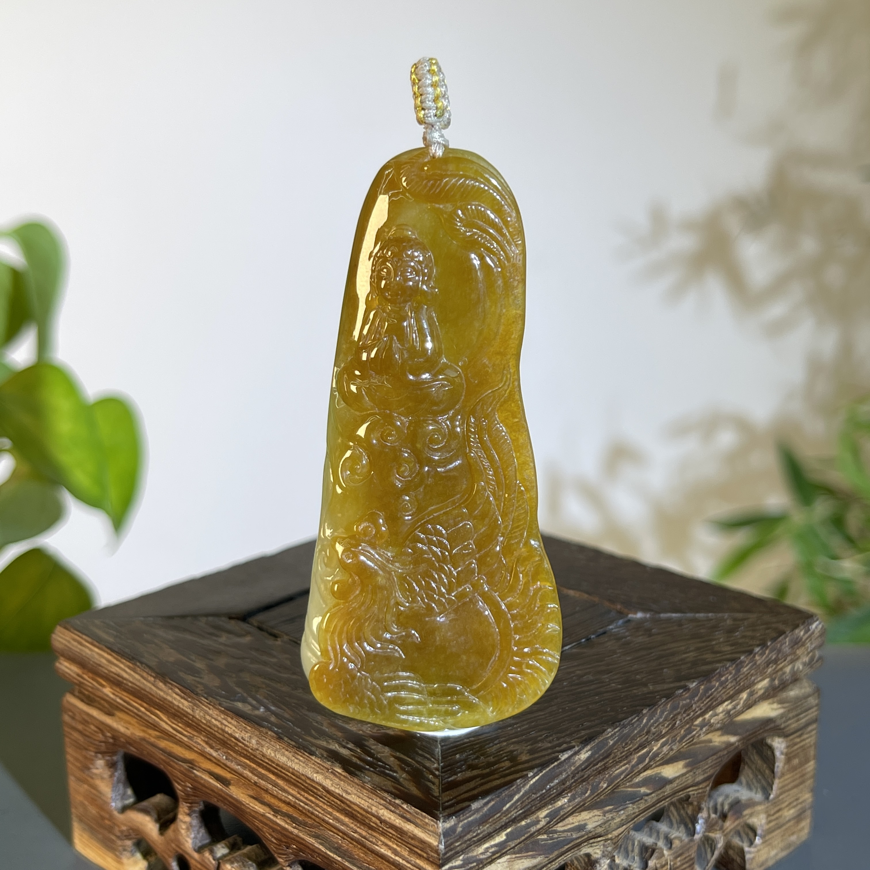 JXW10-103 天然缅甸翡翠A货 御凤观音