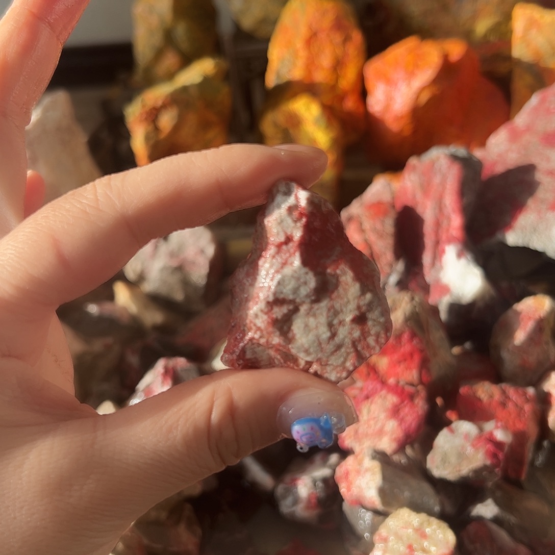 天然辰砂福利朱砂毛料