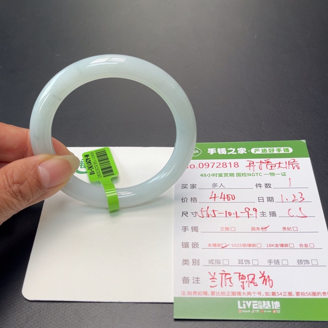 翡翠手镯（圆镯）未镶嵌多人