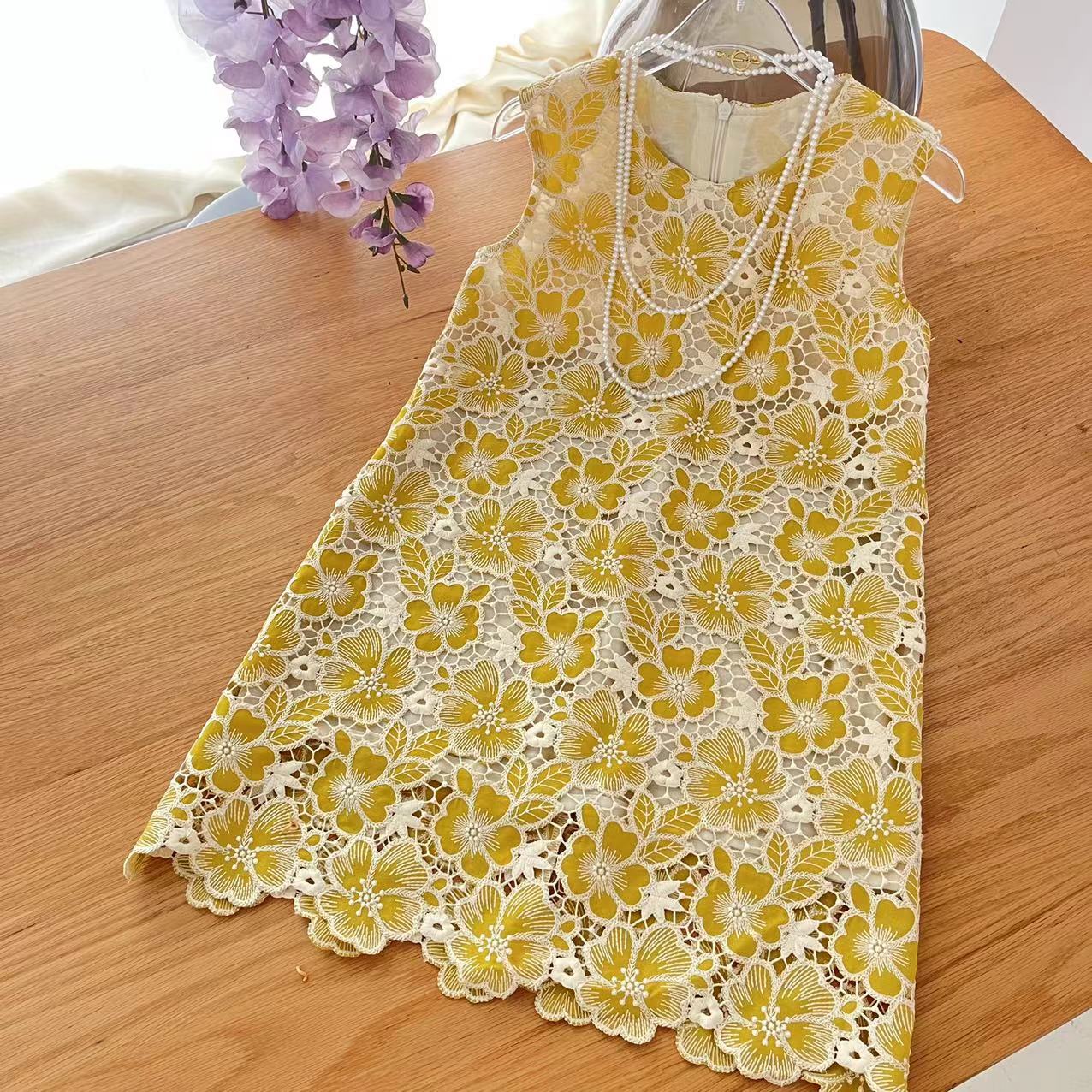 【喜儿定制】X夏夏款季新款百搭时尚黄色无袖裙汉服休闲中大童夏季