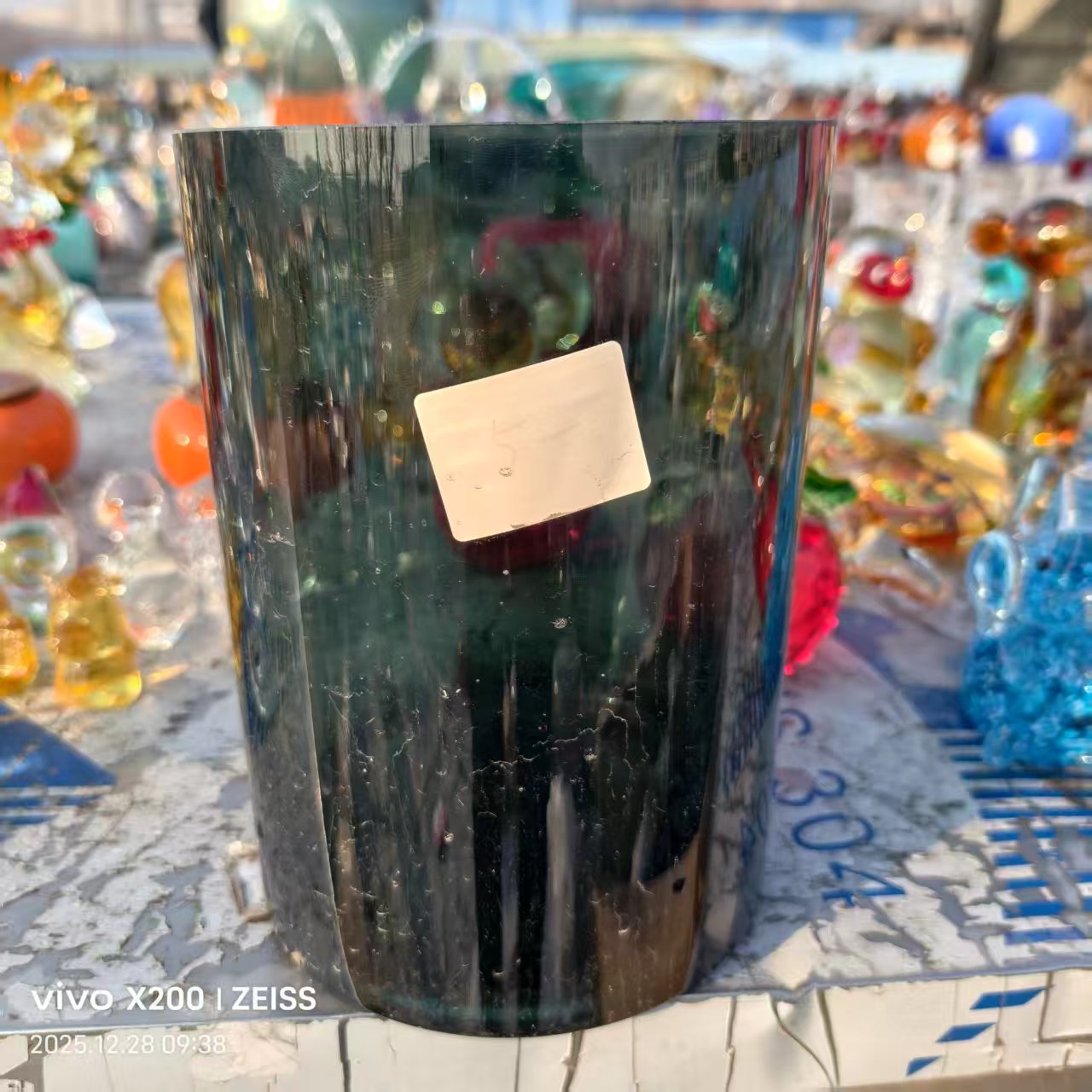 JG-401简约现代琉璃花瓶客厅餐桌插花艺术摆件
