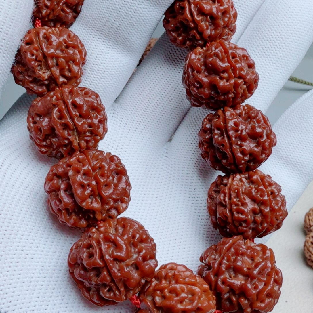 吊坠金刚菩提原生态安娜老籽五星蜂窝双龙订制21自然玉化串