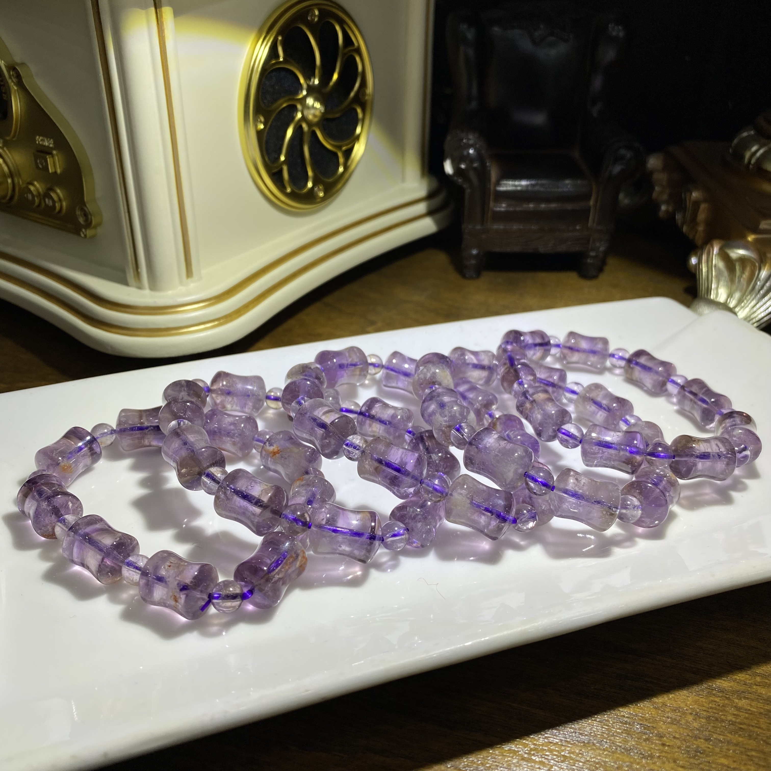 天然紫兔毛手链紫水晶幽灵手串-多样性发其一C381