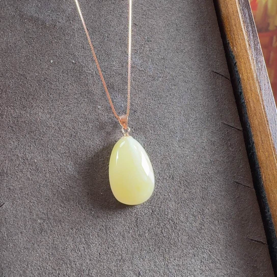 未镶嵌毛衣链蜜蜡