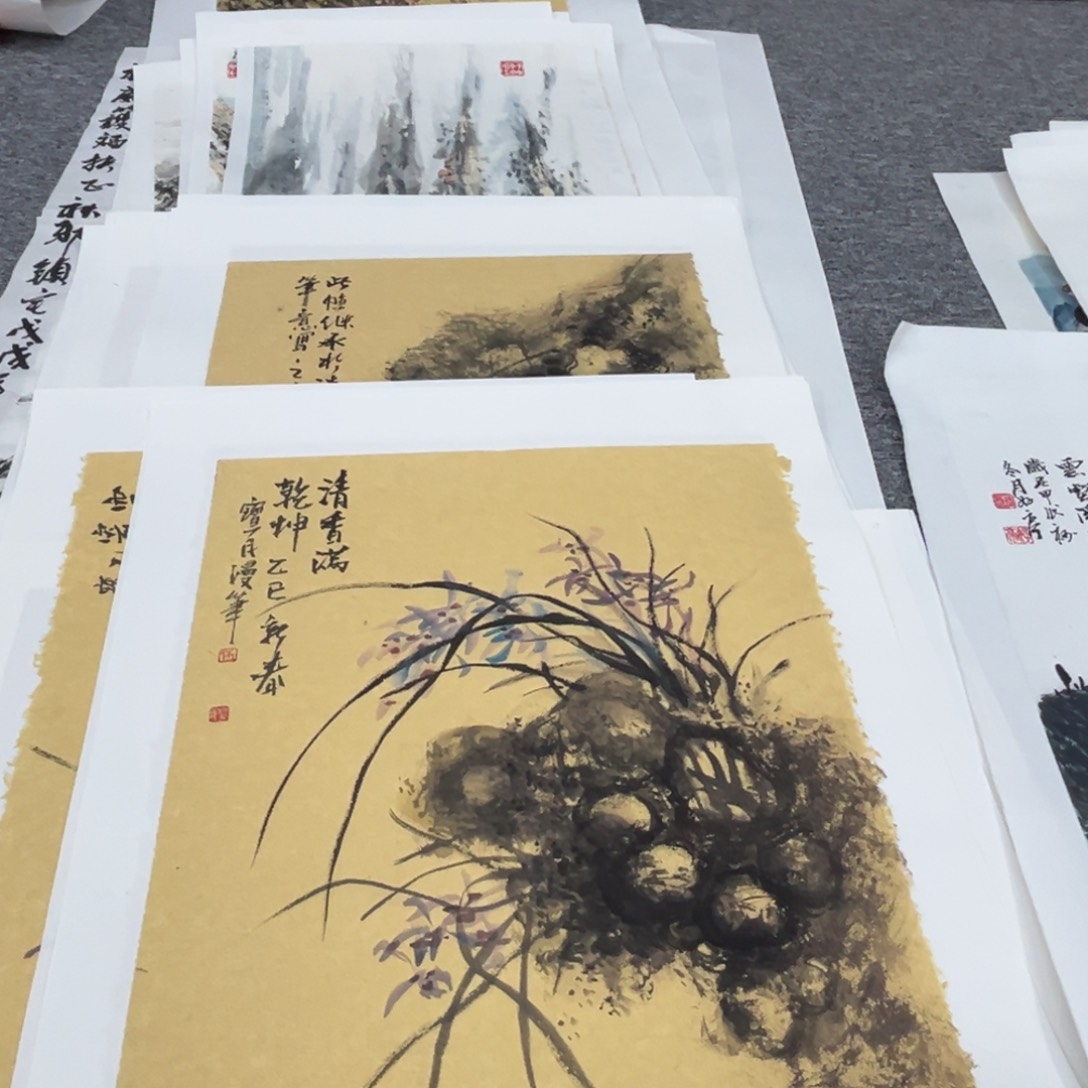 国画杜宝民老师四尺三开绘画有托底