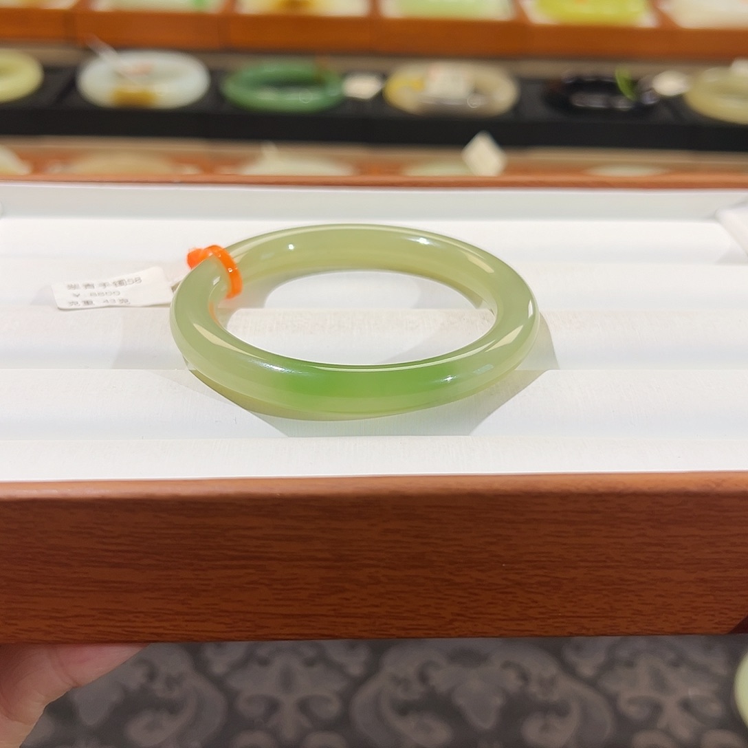 和田玉手镯未镶嵌  【翠青】