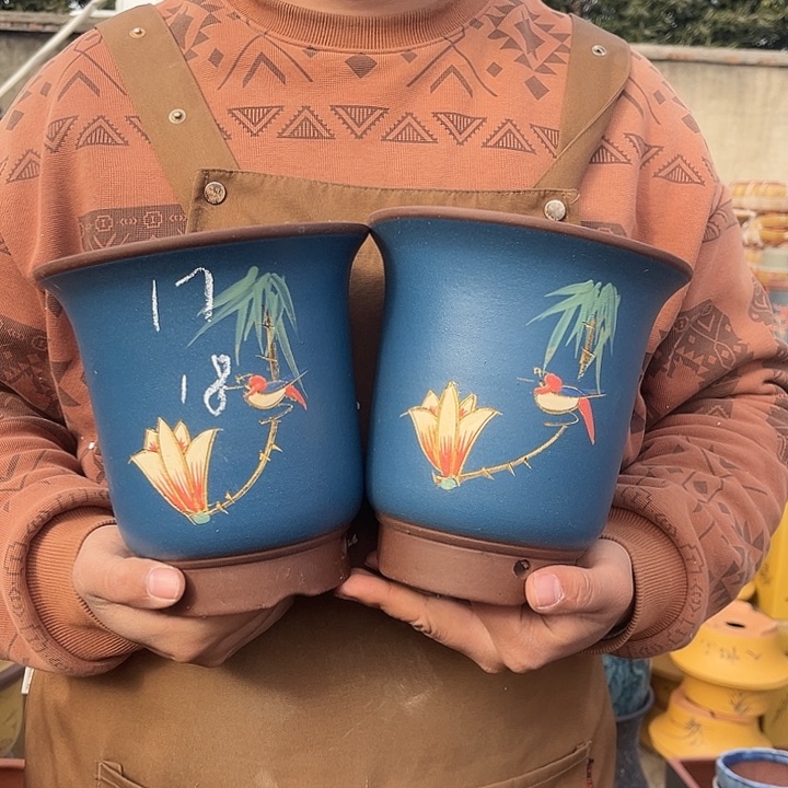 紫砂紫砂花盆盆栽