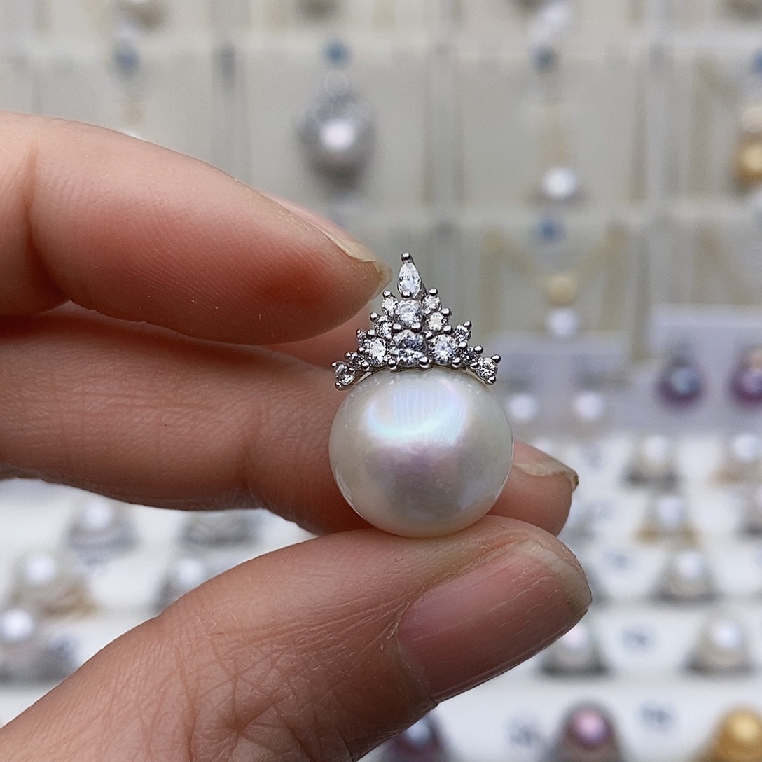 淡水珍珠颈饰银S925镶嵌