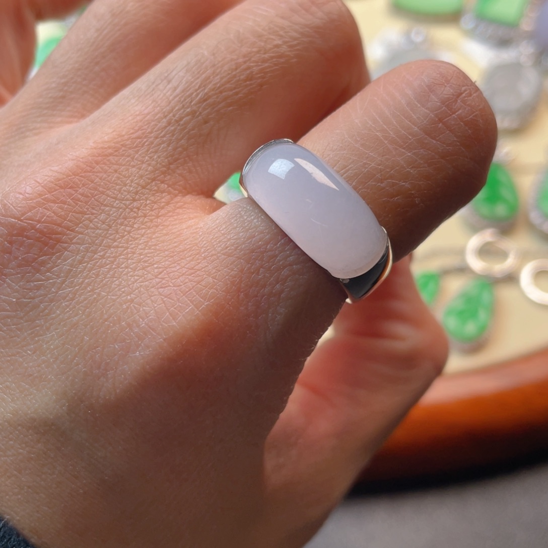 翡翠吊坠(不含链)银S925镶嵌戒指